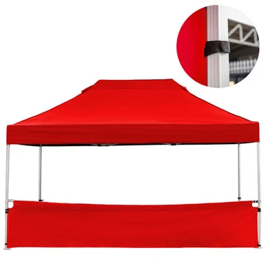 Vaunt X 4.5m x 1m Plain Gazebo Half Side Panel - Red