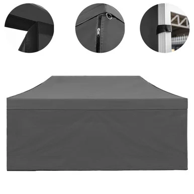 Vaunt X 6m x 1.9m Plain Gazebo Side Panel - Grey