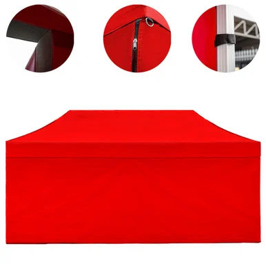 Vaunt X 6m x 1.9m Plain Gazebo Side Panel - Red