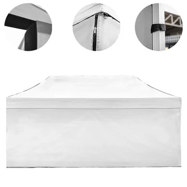 Vaunt X 6m x 1.9m Plain Gazebo Side Panel - White