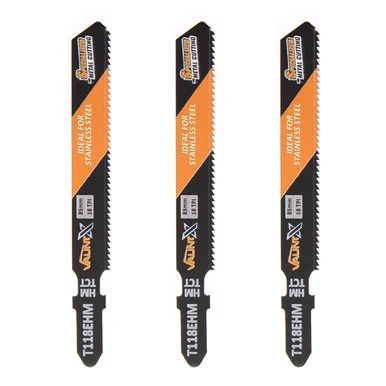 Vaunt X TCT Stainless Steel (INOX) Cutting (T118EHM) Jigsaw Blades - Pack of 3