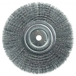 Weiler Wolverine 8" Crimped Wire Wheel, .014" Steel Fill - Narrow Face