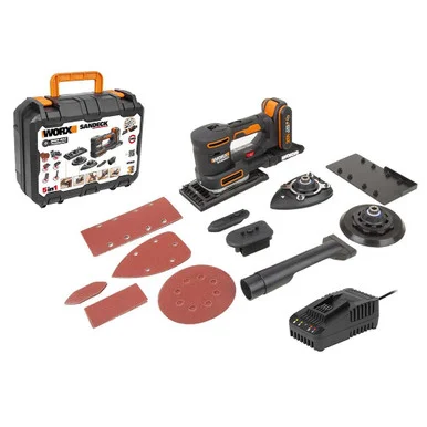 Worx WX820 20V MAX Multi Sander with 1x 2.0Ah Battery and Charger