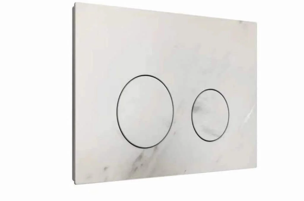 Zumi Flush Button Marble White Round Porcelain G310003901